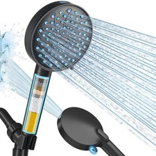 Cobbe Filtered Shower Head with Handheld, Water Softener for 3. Matte Black