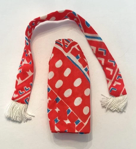 Vintage Barbie Skipper Long N Short Of It 3478 Variation Nylon Red  Blue Dress