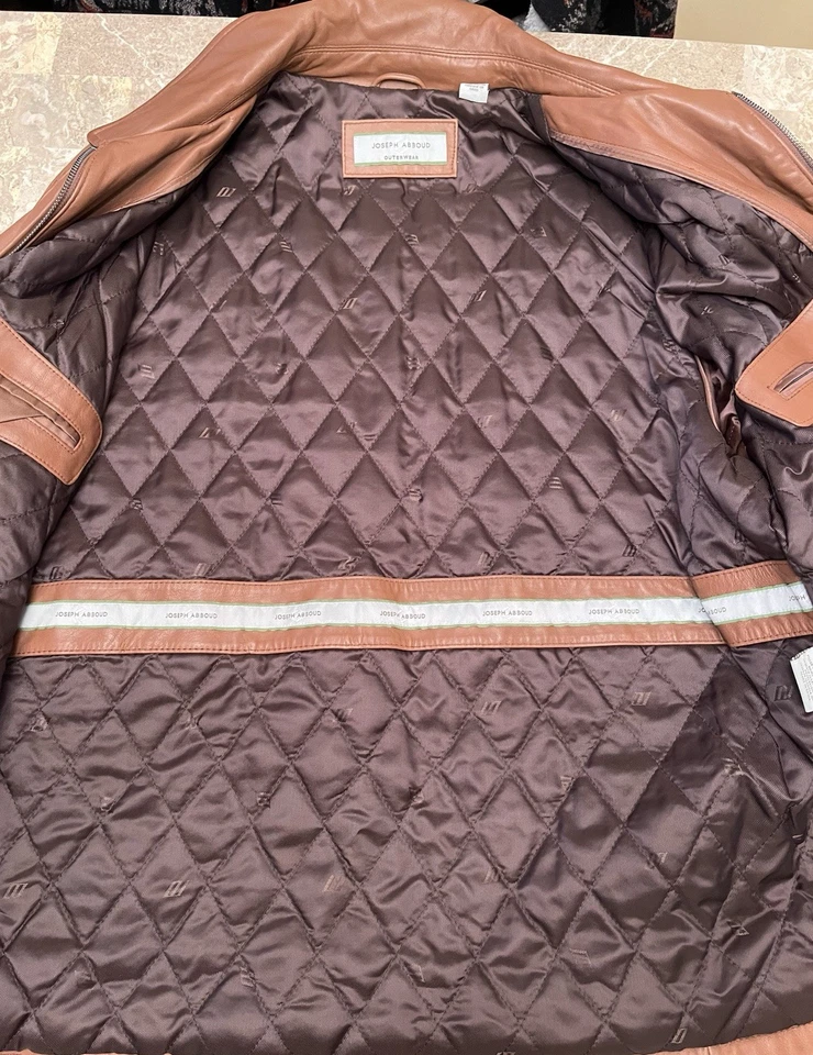 Chaqueta informal/formal de cuero para hombre Joseph Abboud talla L Foto 4 de 4