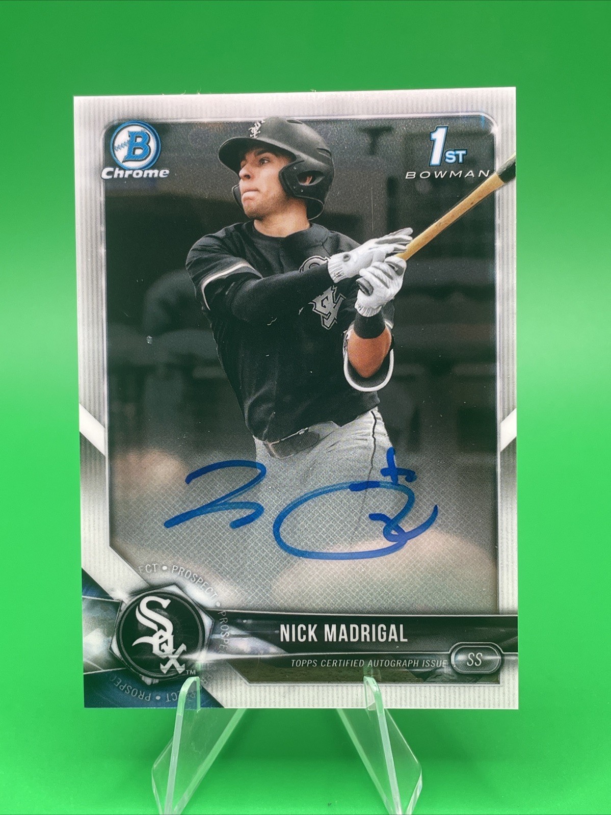 2018 Bowman Draft Chrome Draft Pick Autographs Nick Madrigal #CDA-NM Rookie Auto