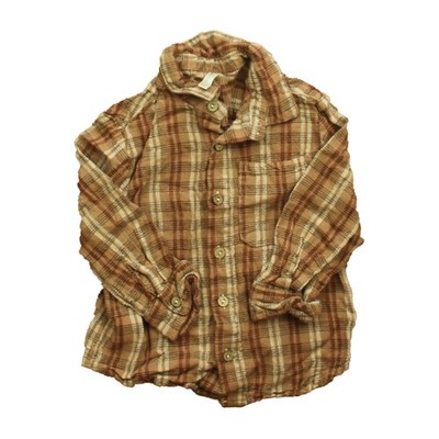 Rylee + Cru Collared Long Sleeve Shirt Autumn Plaid 2-3 Years Toddler Top