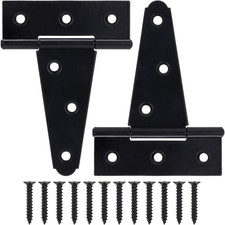 4 Pack/Set 4 Inch Heavy Duty T-Strap Hinges Rustproof Gate Barn Shed Door Hinge