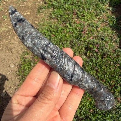 Natural Flame Stone dagger skull hand carved Quartz Crystal reiki healing 1pc