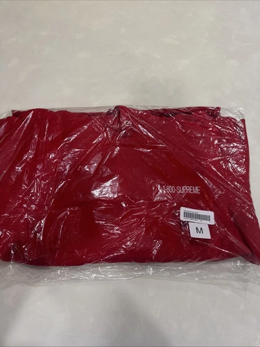Sweat à capuche rouge FW19 Supreme 1 8000 taille M moyen sweat à capuche brillant dans le noir
