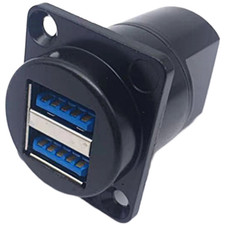 USB3.0 Panel Mount Dual-Port Design Panel Mount Installation f&uuml;r Audio Video