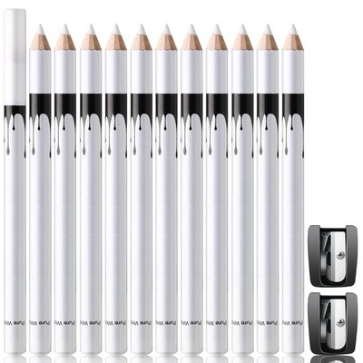 12Pcs White Barber Pencil Set Magic Hairline Pencils for Lineup Beard Shaping...