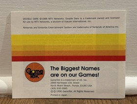 Double Dare NES Instruction Manual Booklet ONLY, 1990 GameTek Nintendo