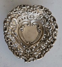 Antique Hallmarked Ornate Open Work Bowl Sterling Silver 1898 Matthew J Jessop