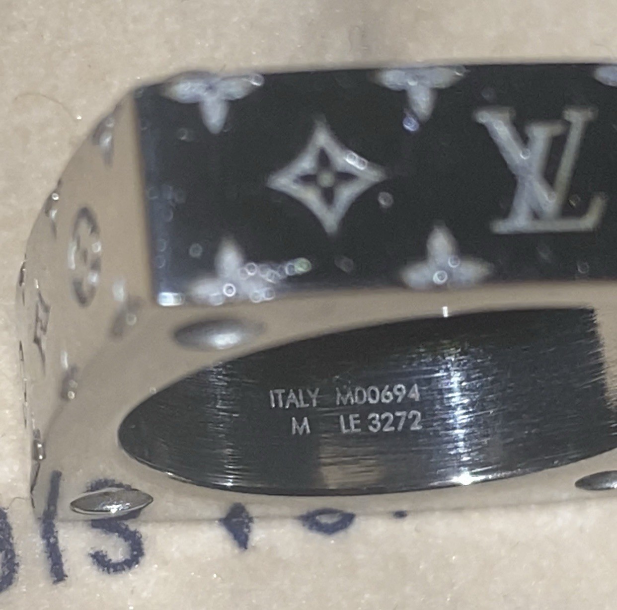 Louis Vuitton Ring Bold Monogram Ring Size M Prel… - image 6