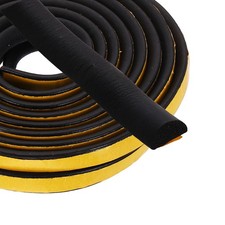 16.4FT Solid Rubber Weather Stripping, 2Pcs Self Adhesive EPDM Seal Strips