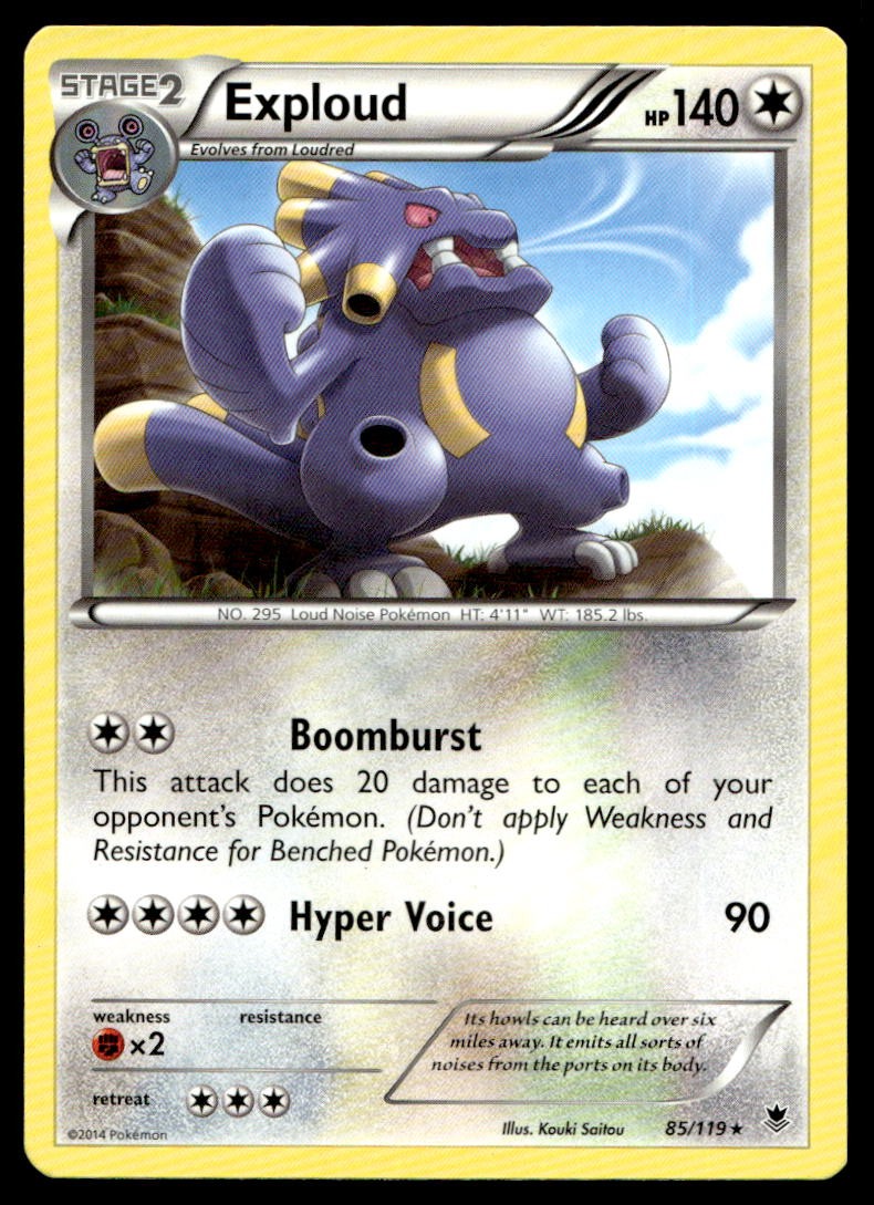 NM Exploud [XY - Phantom Forces 85/119] Rare Pokemon TCG