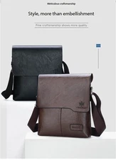 Luxury Crossbody Shoulder Bag Messenger Bags Men Synthetic Leather Handbag