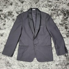 Calvin Klein Blazer Boys 14 Black Tuxedo Suit Jacket Shawl Lapel Formal Kids
