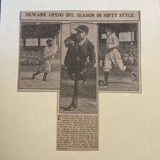 Roy Schalk Dick Porter Newark Bears vs Syracuse 1936 Sporting News Baseball 7X7