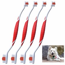 4Pc Dual End Pet Toothbrush Dental Care Teeth Cleaning Dog Puppy Grooming