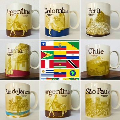 Starbucks Tasse Mug Global Icon 16 fl oz South America Südamerika NEU Auswahl