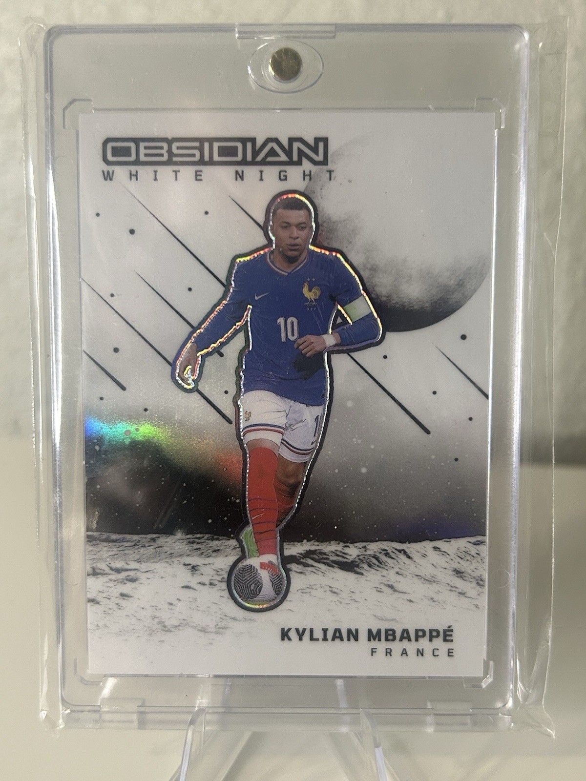 2023-24 Panini Obsidian Soccer - Kylian Mbappe #5 White Night Case Hit SP