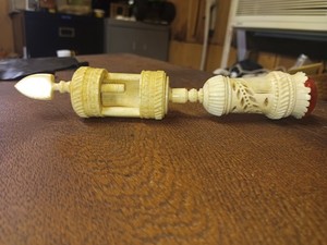 Ivory pin cushion sewing clamp