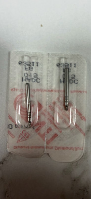 NTI Diamond FG Burs M835-012 Medium Grit Cylinder Flat End Pack of 2 New Sealed