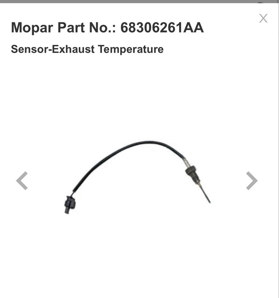 Mopar 68306261AA Exhaust Temperature Sensor  Dodge Ram 2500-3500 6.7 Diesel   - Image 2 of 4