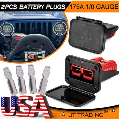 #ad #ad Car Battery Quick Connect Disconnect Winch Connector Gauge Cable Set 175A 600V $20.54