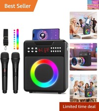 Karaoke Machine for Adults  Kids, Portable Karaoke Machine with 2 Wireless M...