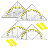 Geodreieck Set Geometrie Dreieck Zeichendreieck Bruchsicher Transparent 4 StüCk