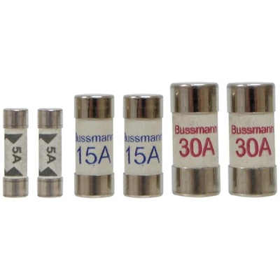 EATON BUSSMANN 6x Consumer Unit Fuses Mixed 5A 15A 30A Cartridge Fuse BS1361 Spares 5 15 30 amp