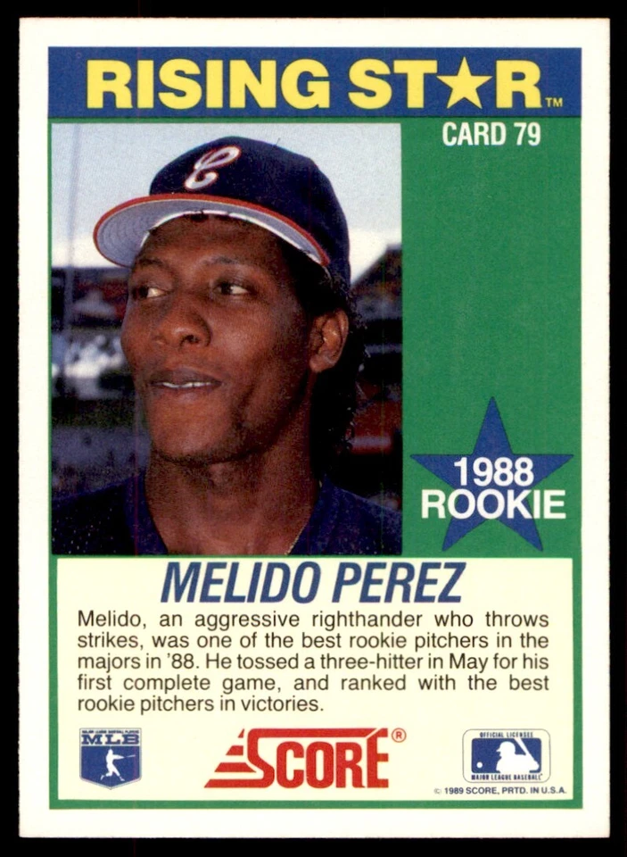 1989 Score Hottest 100 Rising Stars Melido Perez Chicago White Sox #79 - Image 2 of 2