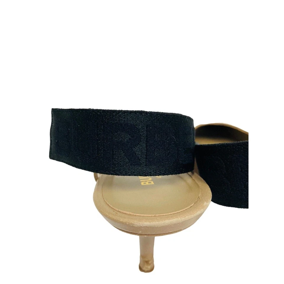 Zapatos de salón BURBERRY de cuero beige con logotipo de María punta con cordones talla 36 EE. UU. 6 Foto 3 de 4