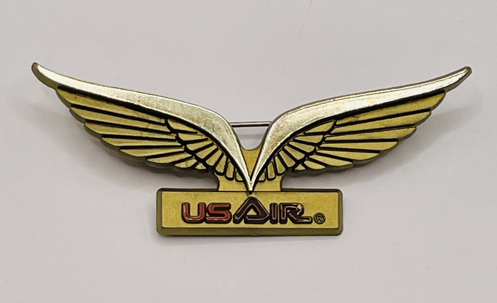 Vintage US AIR Airlines Pilot Wings Pin Souvenir Memorabilia Collectible Plastic