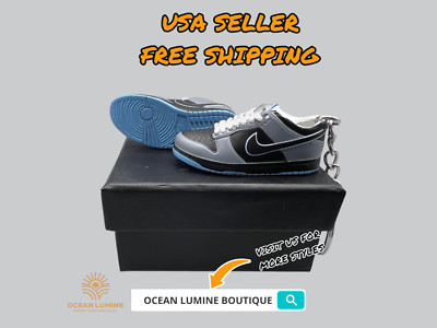 SB Dunk Low 3D Mini Sneaker Keychain, Basketball Sneaker Collectible Box Options