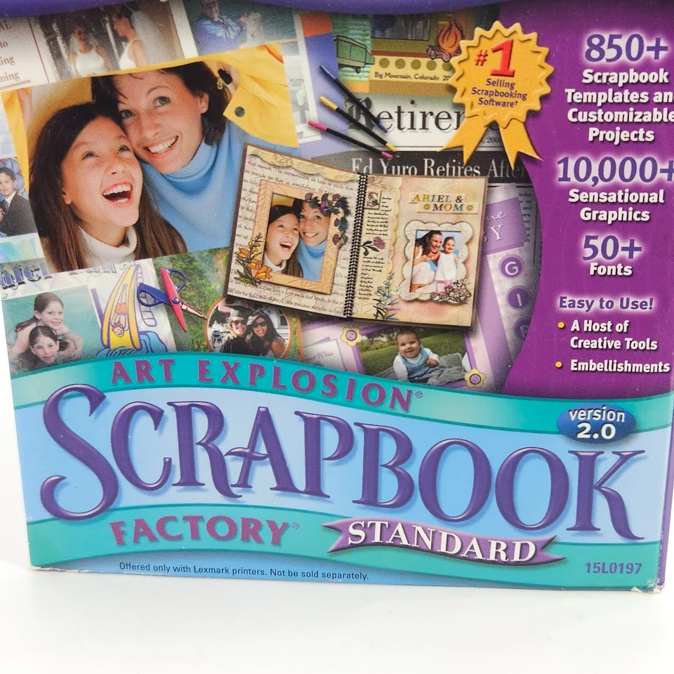Art Explosion Scrapbook 2CD ROMs #1 Selling Software Factory Standard Version2.0 - Image 2 of 4