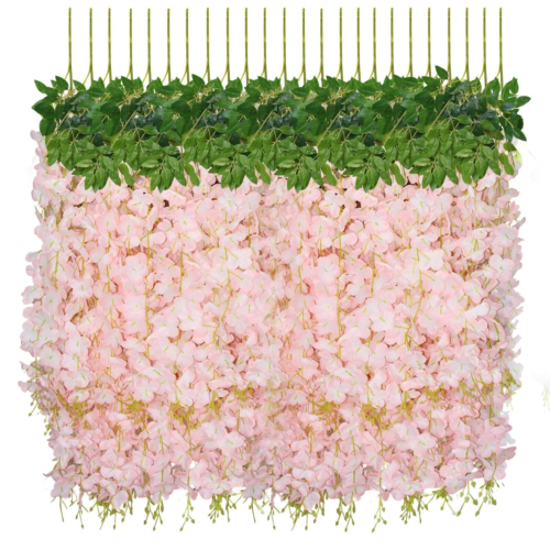 36 PCS Wisteria Hanging Flowers, 3.6Ft Fake Vines Artificial Wisteria Garland...