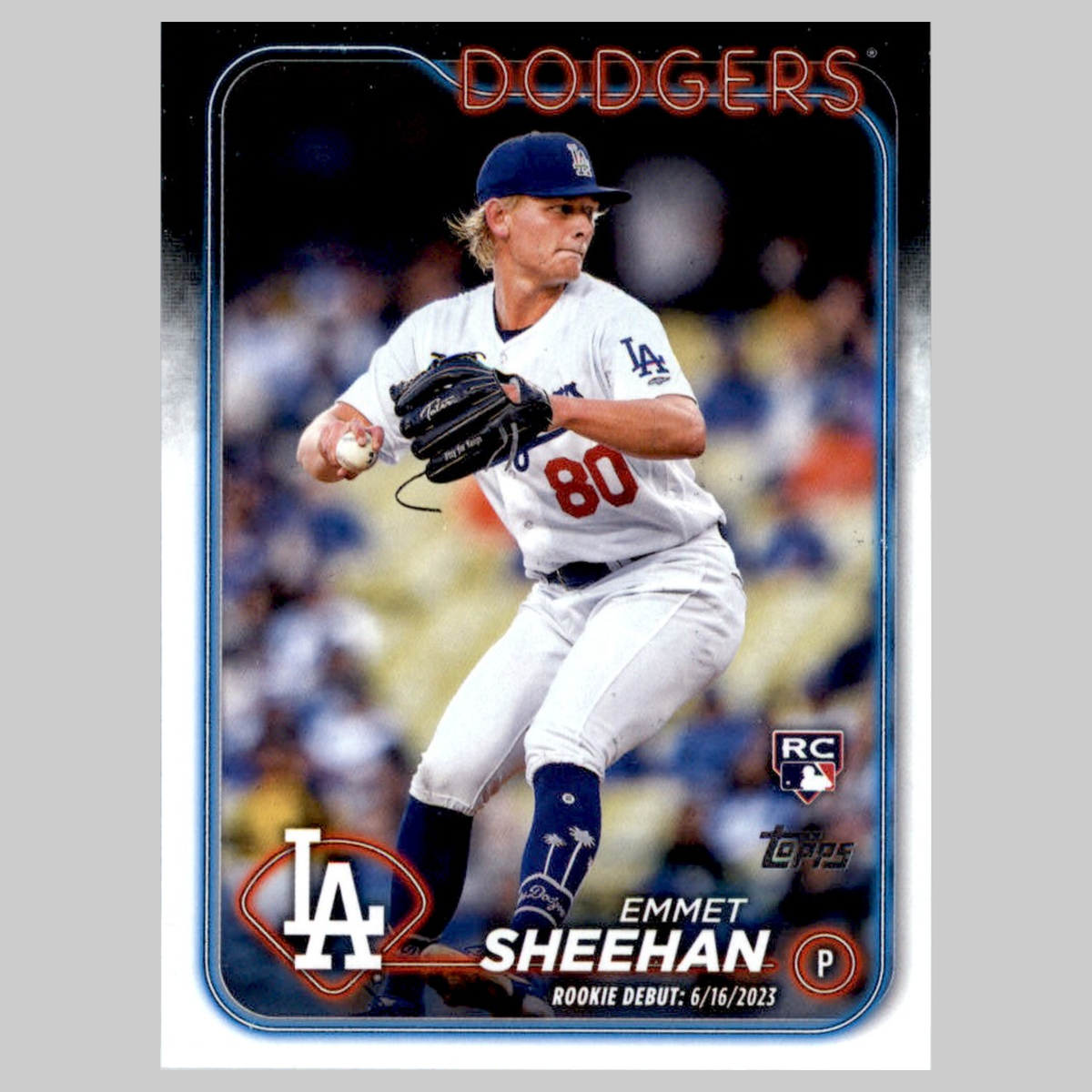 Emmet Sheehan Rookie #US141 2024 Topps Update Los Angeles Dodgers