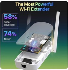 Fastest WiFi Extender/Booster - Latest Release up to 74 Faster, Broader