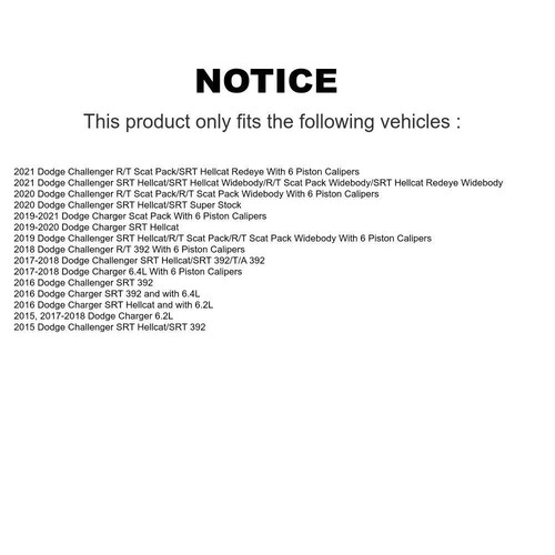 For Dodge Charger Challenger Front Rear Ceramic Brake Pads And Parking Shoes Kit - Picture 2 of 14