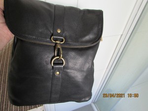 fat face leather backpack