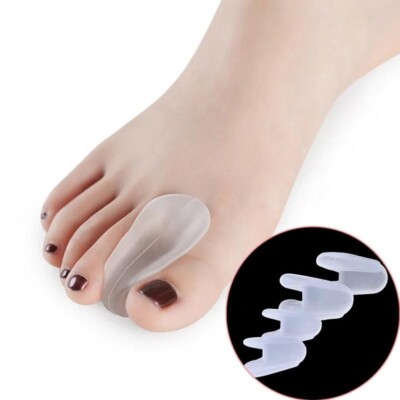 2x Zehenspreizer Hallux Valgus Silikon Ballenschutz Zehentrenner Korrektur