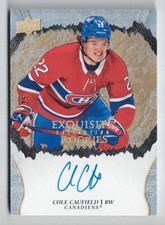 2021-22 Exquisite Collection Rookie Signatures Gold Autograph Cole Caufield /25