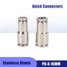 Pneumatic Push In Fittings Straight PG Quick Connectors A2 Stainless Steel