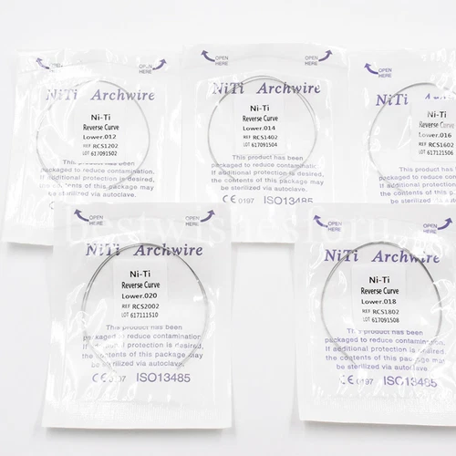 Dental Orthodontic Archwire Reverse Curve Niti Alambre de arco de curva inversa