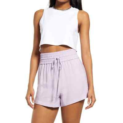 OPEN EDIT NEW $25 Organic Cotton Crop Tank in White XXS