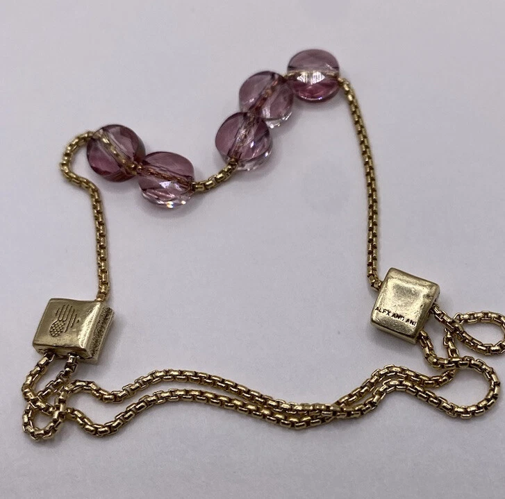 PULSERA PULL DE PLATA ESTERLINA CHAPADA EN ORO CON INFUSIÓN DE CRISTAL ALEX y cualquier Foto 4 de 4