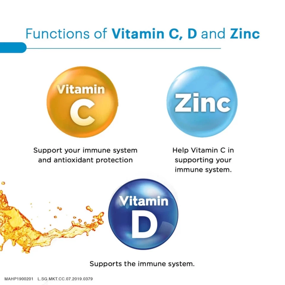 2x15`s REDOXON Triple Acción Vit C 1000mg & Vit. Tableta efervescente D & Zinc Foto 2 de 4