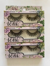 3D Faux Mink Lashes- Curl Medium Cluster. 100% Hand Made. New In Box. 3 Pairs