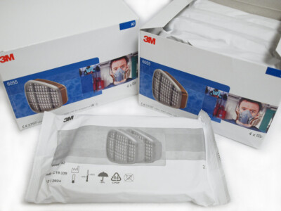 3M 6055 Filter A2 Maske Serie 6000 7000 7500 ***  1 Paar / 2 Stück *  MHD!