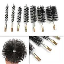 1Pcs 18-75mm Stainless Steel Cylinder Round Wire Tube Pipe Cleaning Brush Thread