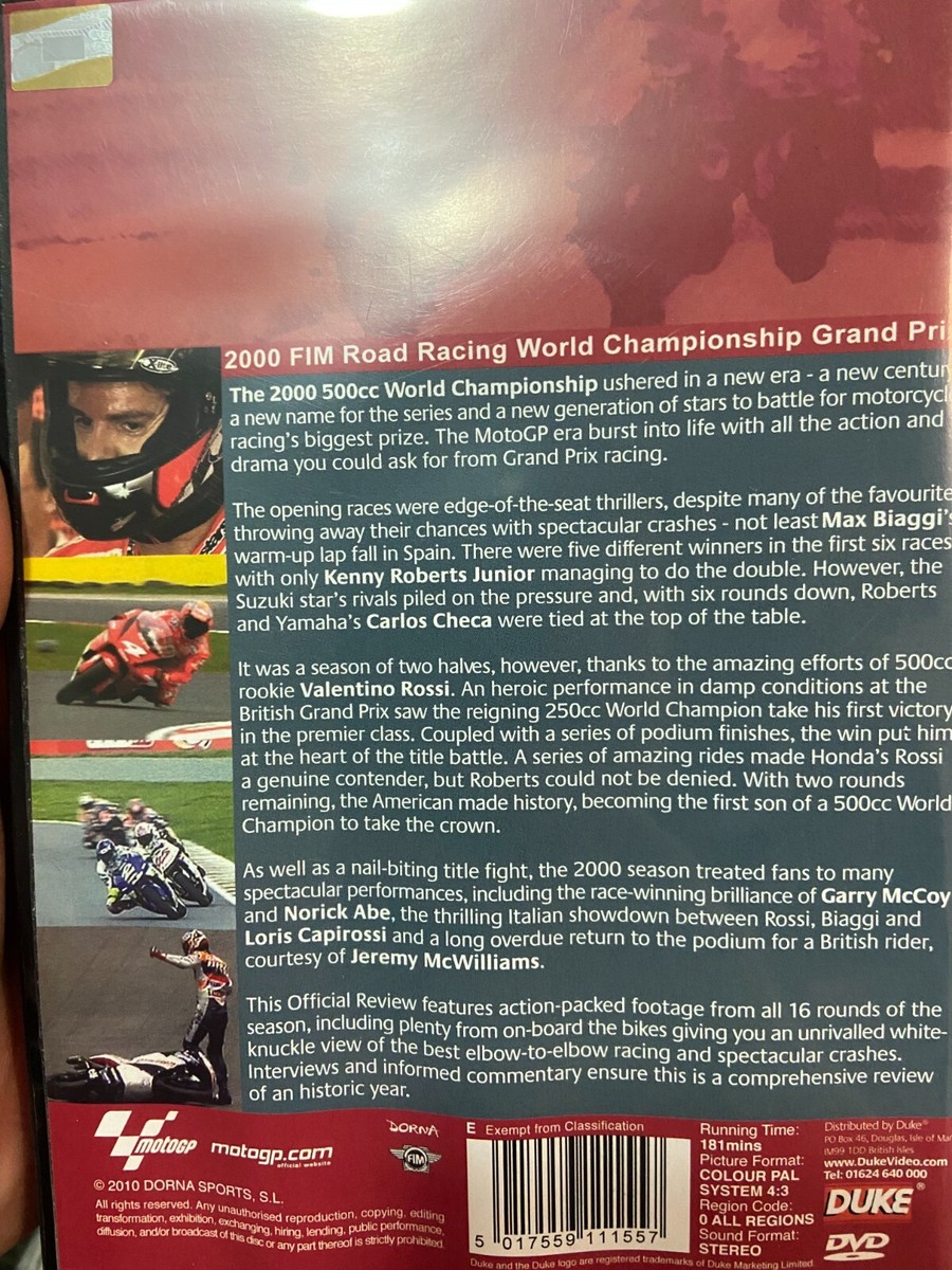 MotoGP 2000 500cc Road Racing World Championship Grand Prix region