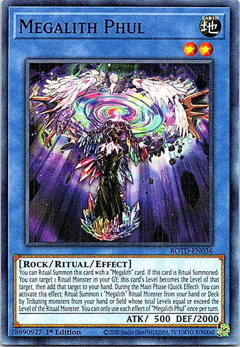 yugioh megalith cards Megalith Phul ROTD-EN036 Yu-Gi-Oh! Light Play 1st Edition